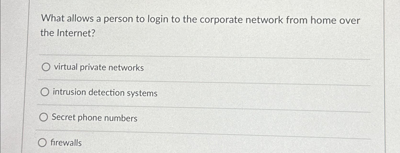 What allows a person to login to the corporate