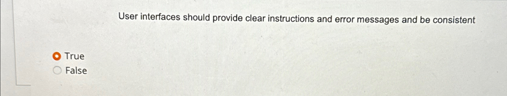 User interfaces should provide clear instructions