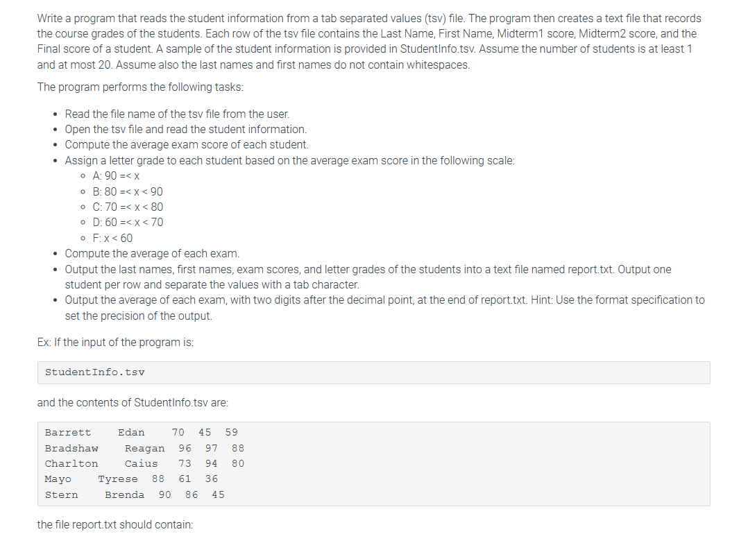 in python please, something that produces the