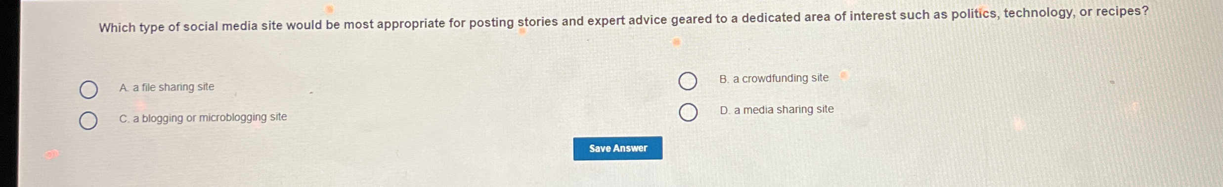 Which type of social media site would be most