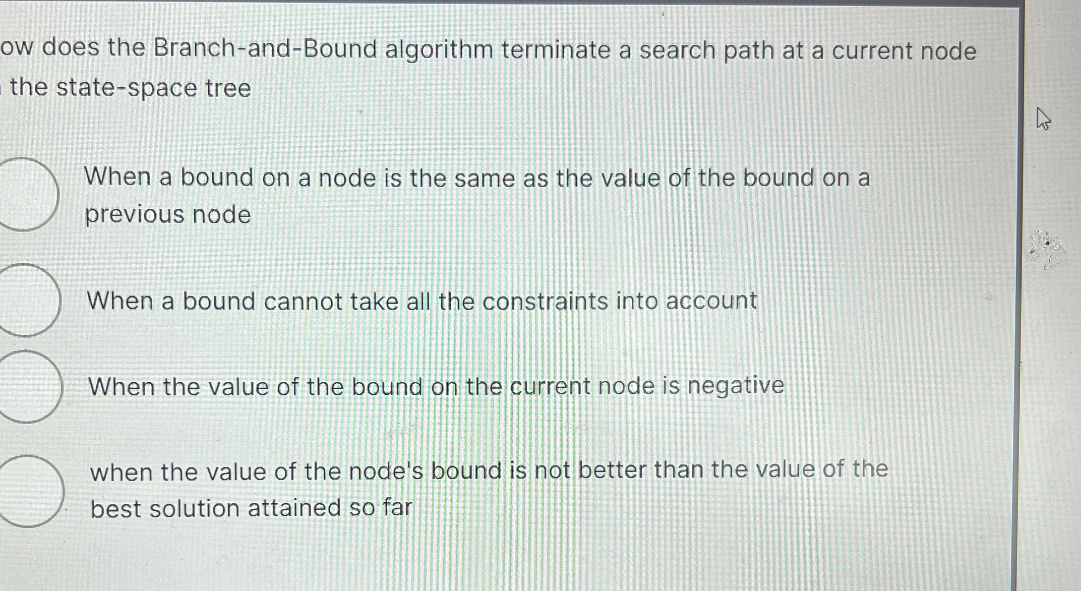 ow does the Branch - and - Bound algorithm
