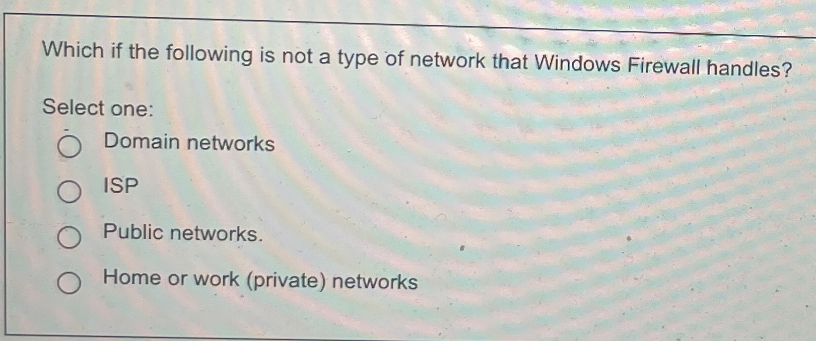 Which if the following is not a type of network