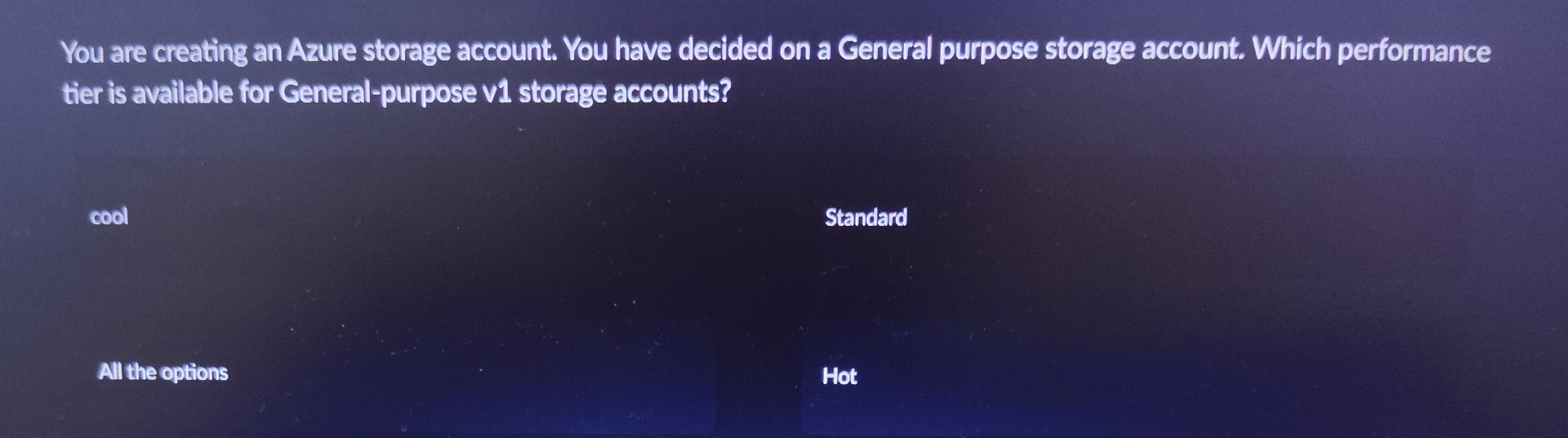 You are creating an Azure storage account. You