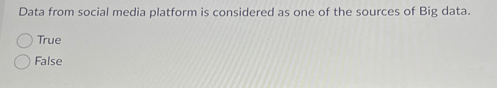 Data from social media platform is considered as