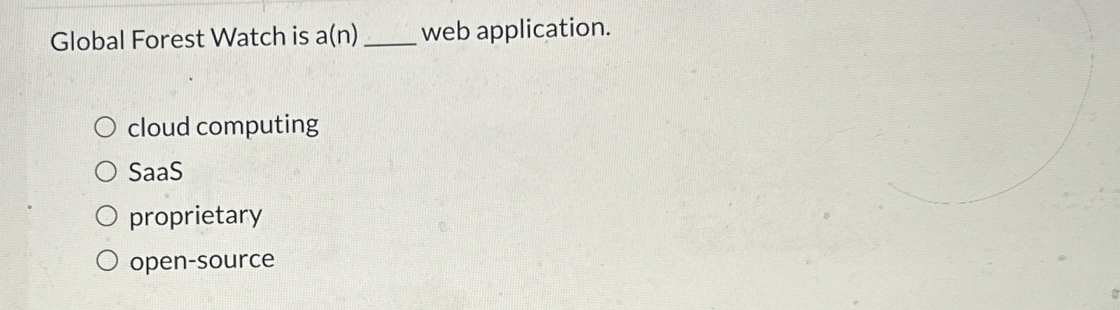 Global Forest Watch is a ( n ) web application.