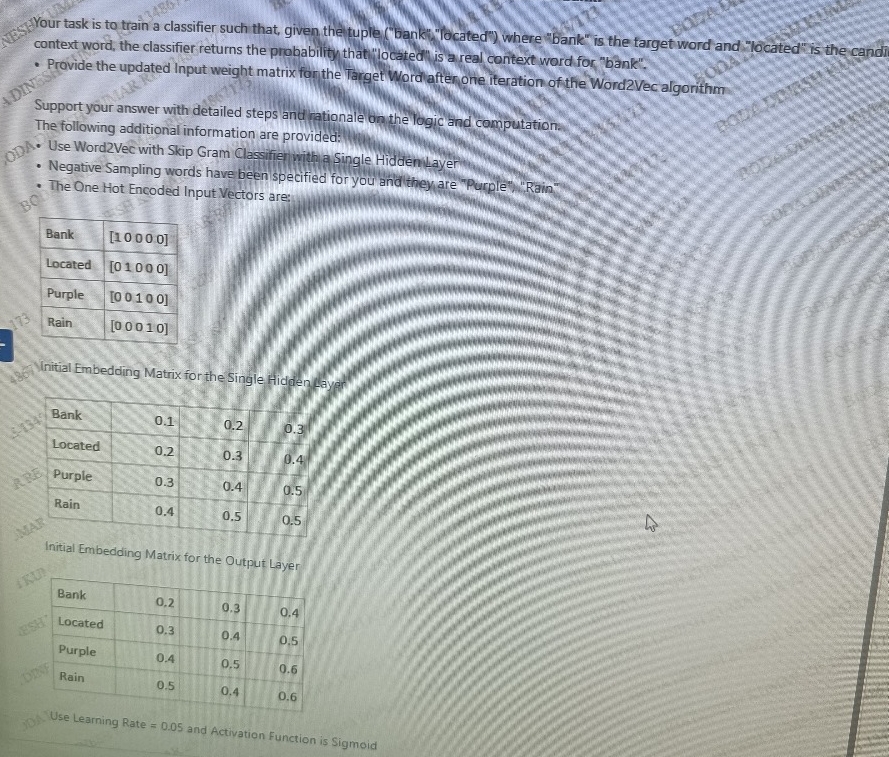 3 four task is to train a classifier such that,