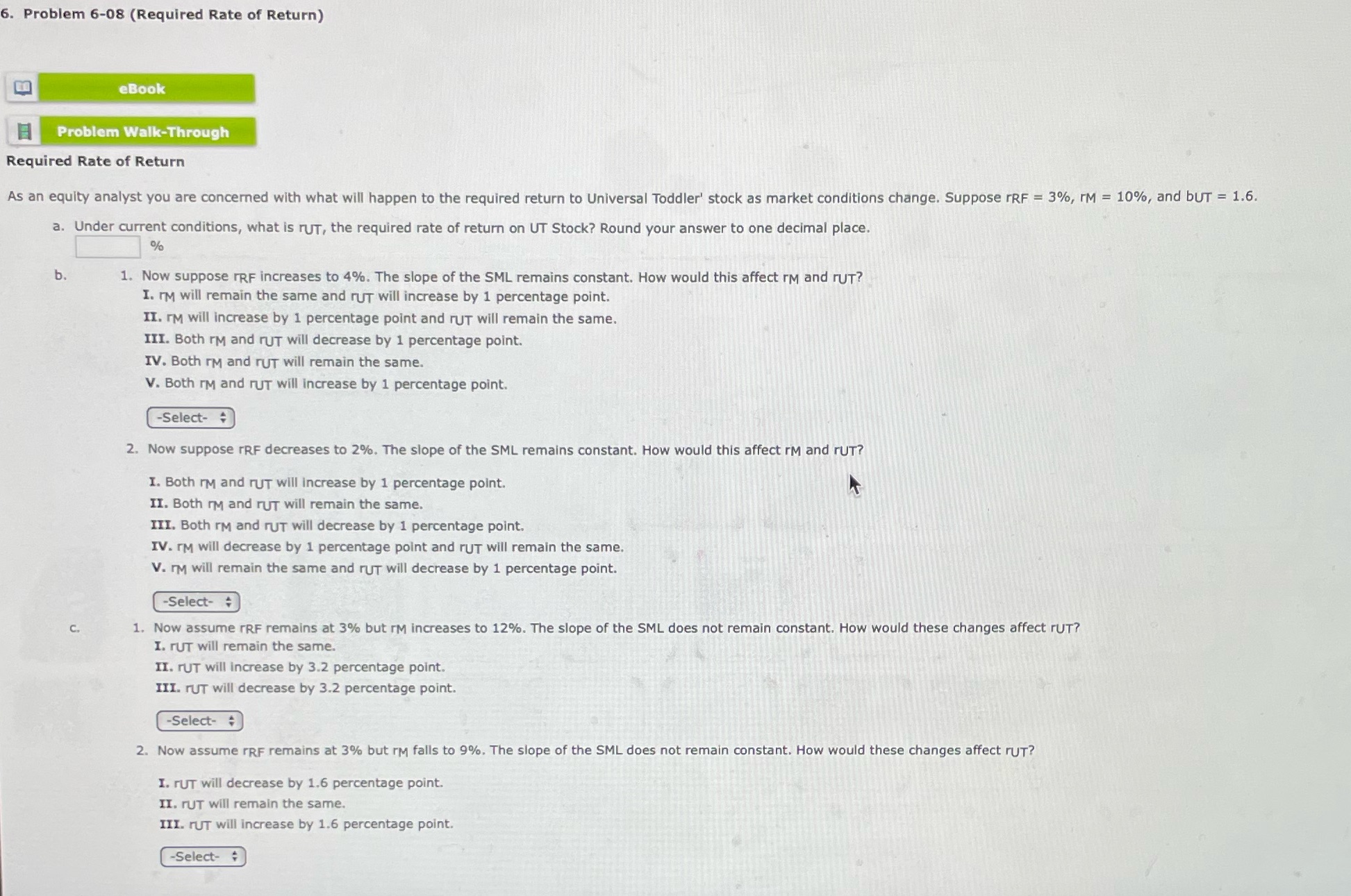 6. Problem 6-08 (Required Rate of Return) eBook H