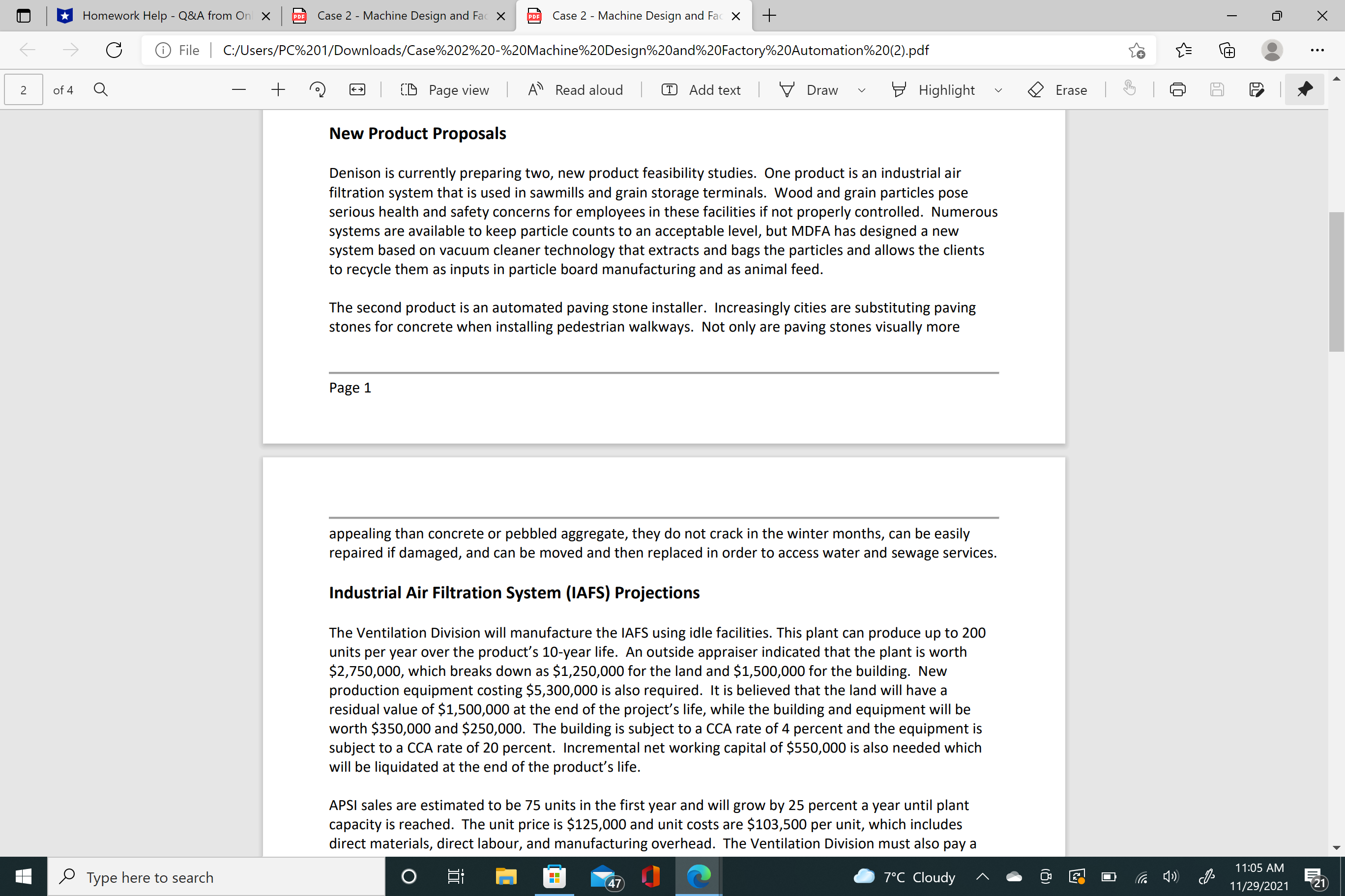 D I u Homework Help - Q&A from On X I @ Case 2