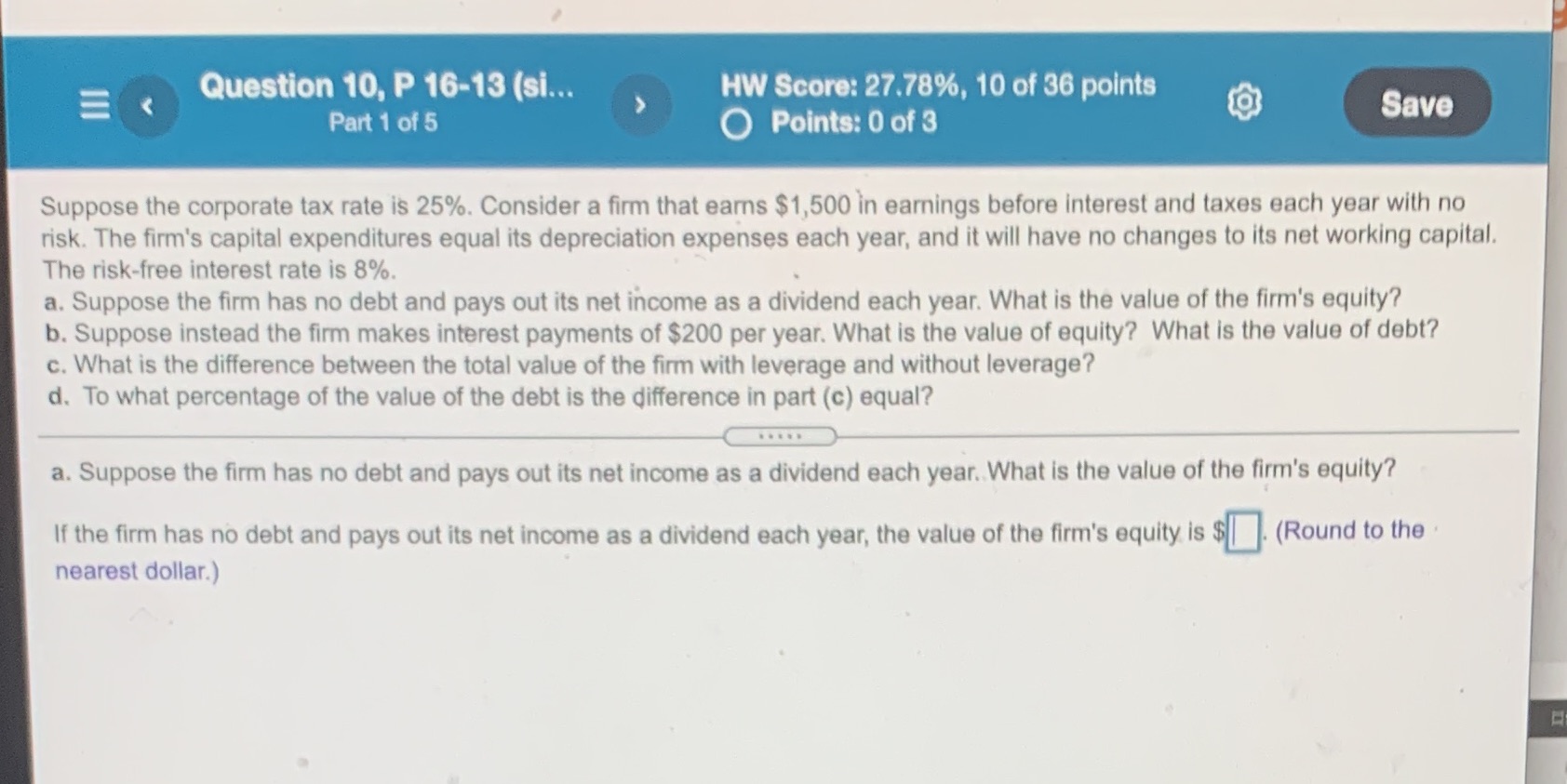 10. Answer a-d please Question 10, P 16-13 (si...