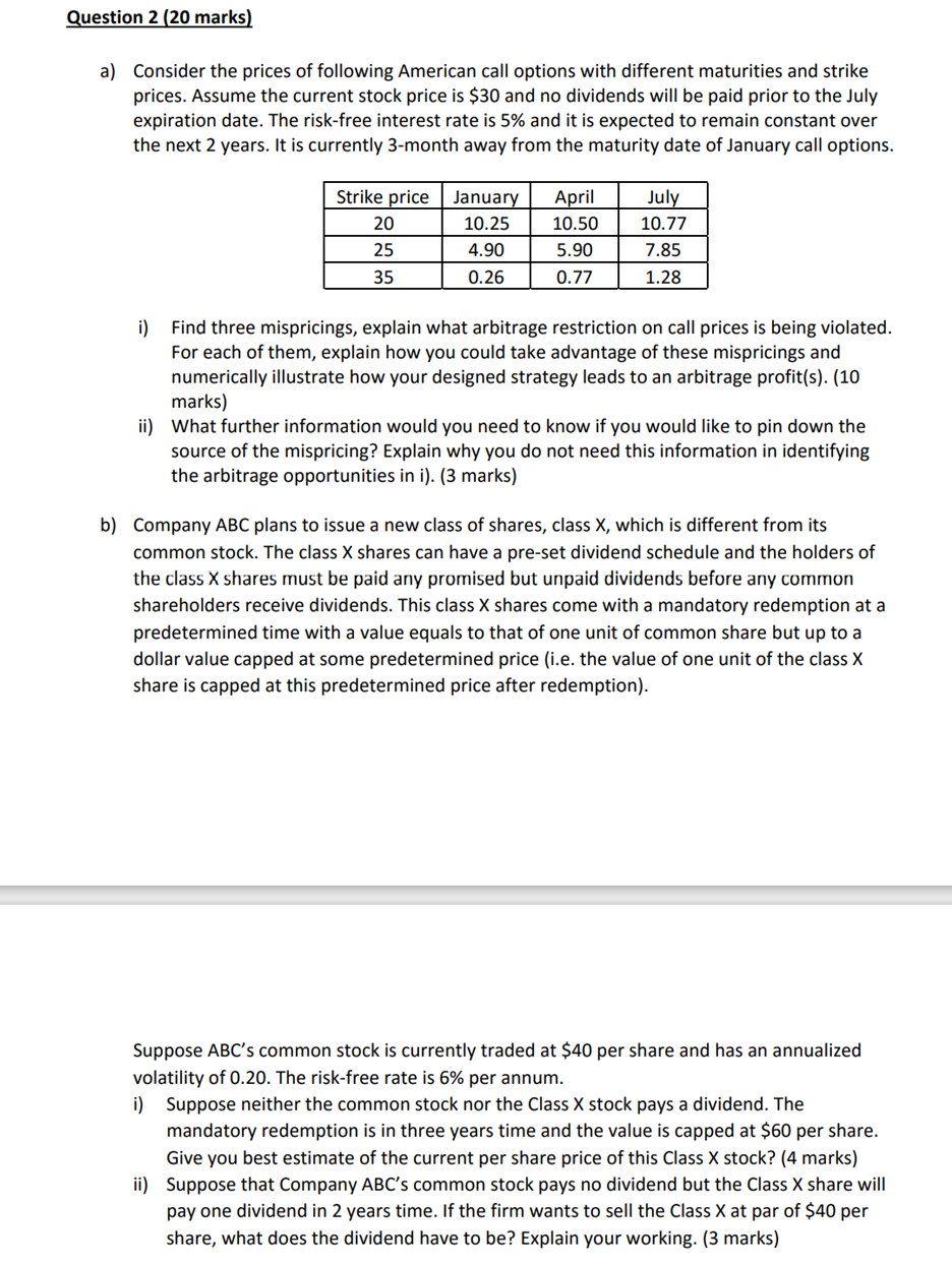 uestion 2 20 marks a} bi Consider the prices of