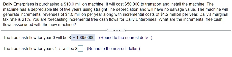 Daily Enterprises is purchasing a $10.0 million