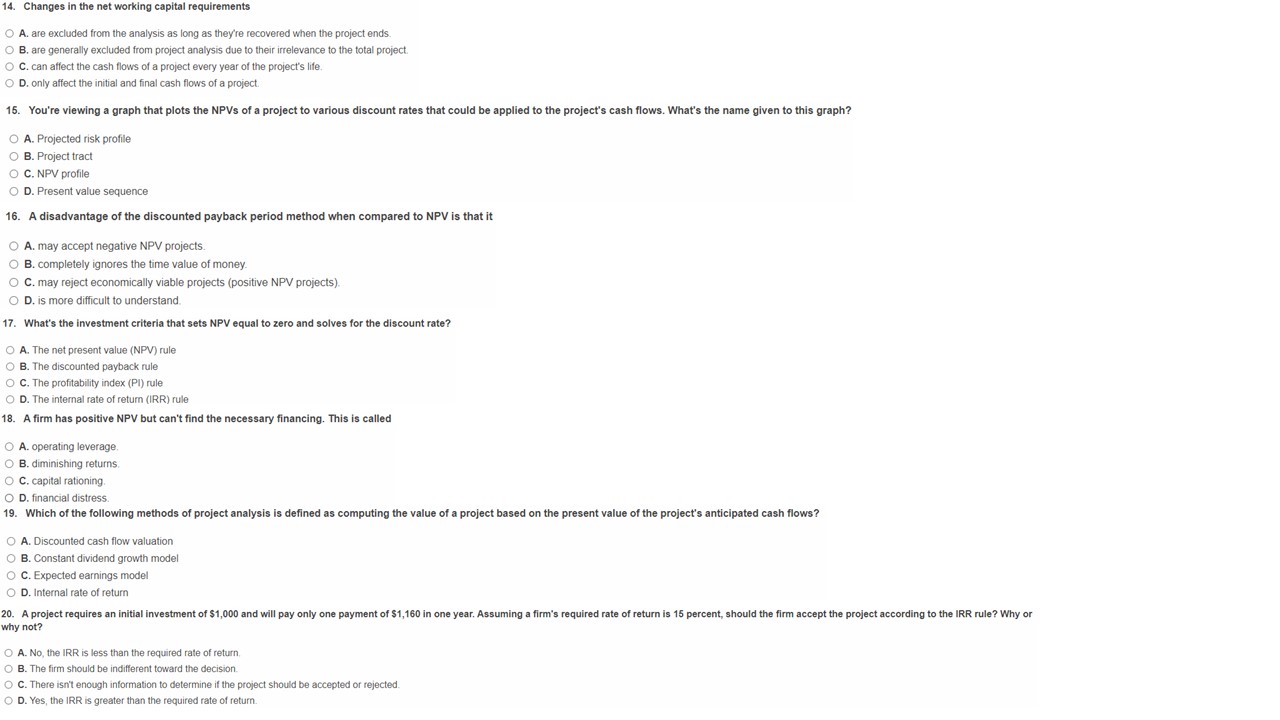 1. Sensitivity analysis determines the O A.