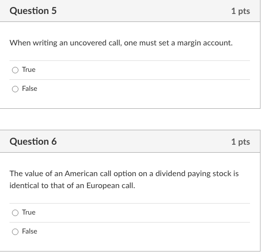 Hello, Q 5/6 Question 5 1 pts When writing an
