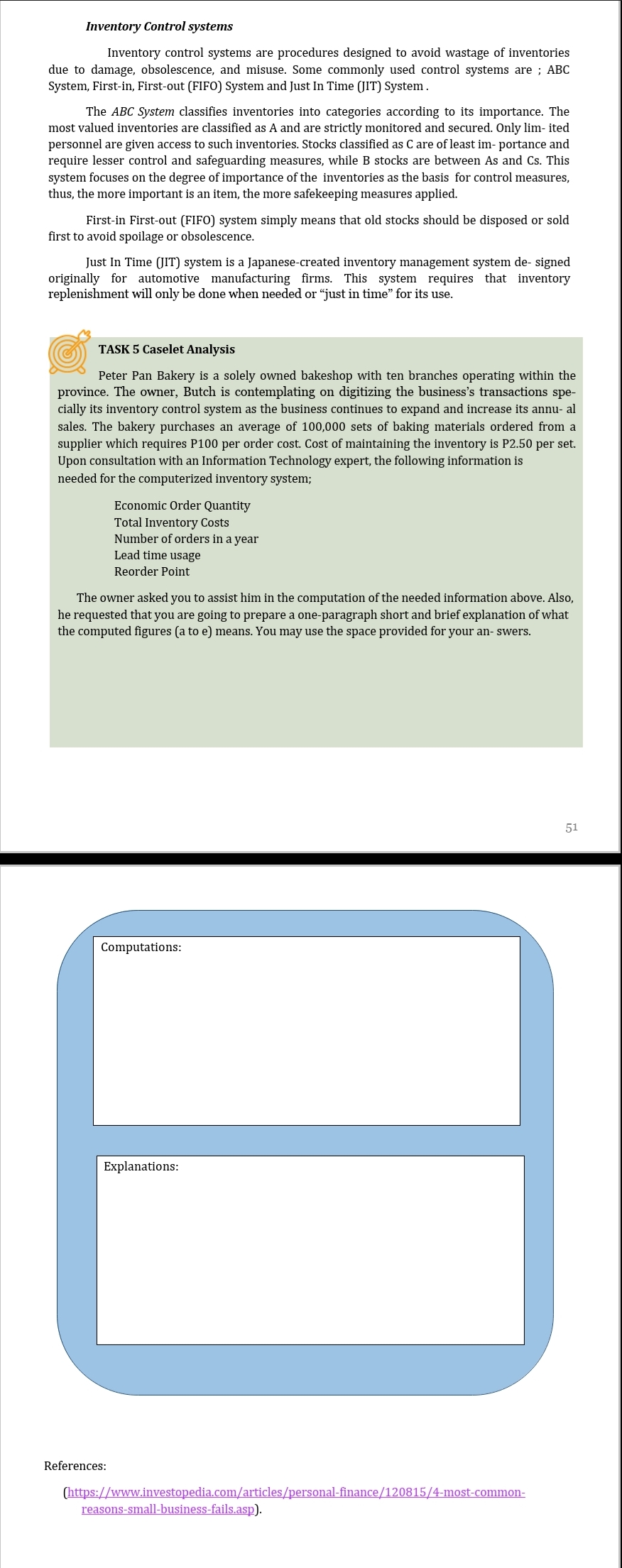 Inventory Control systems Inventory control