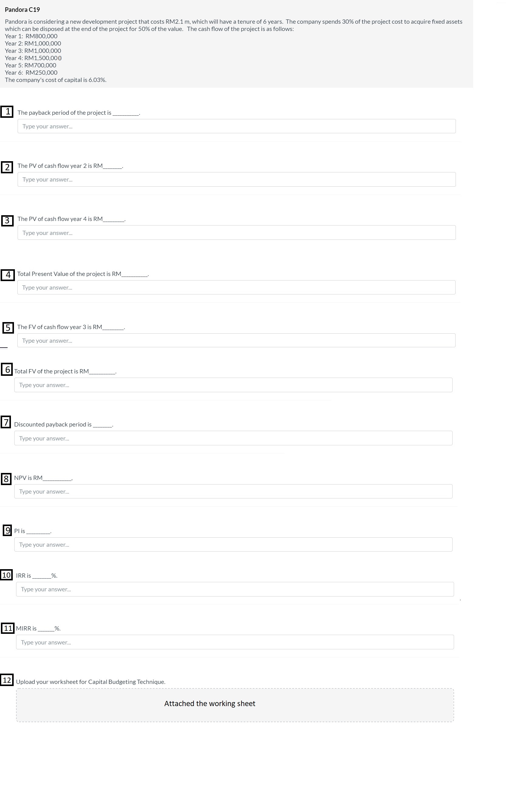Financial Management (1,15) ANSWER ALL QUESTIONS.