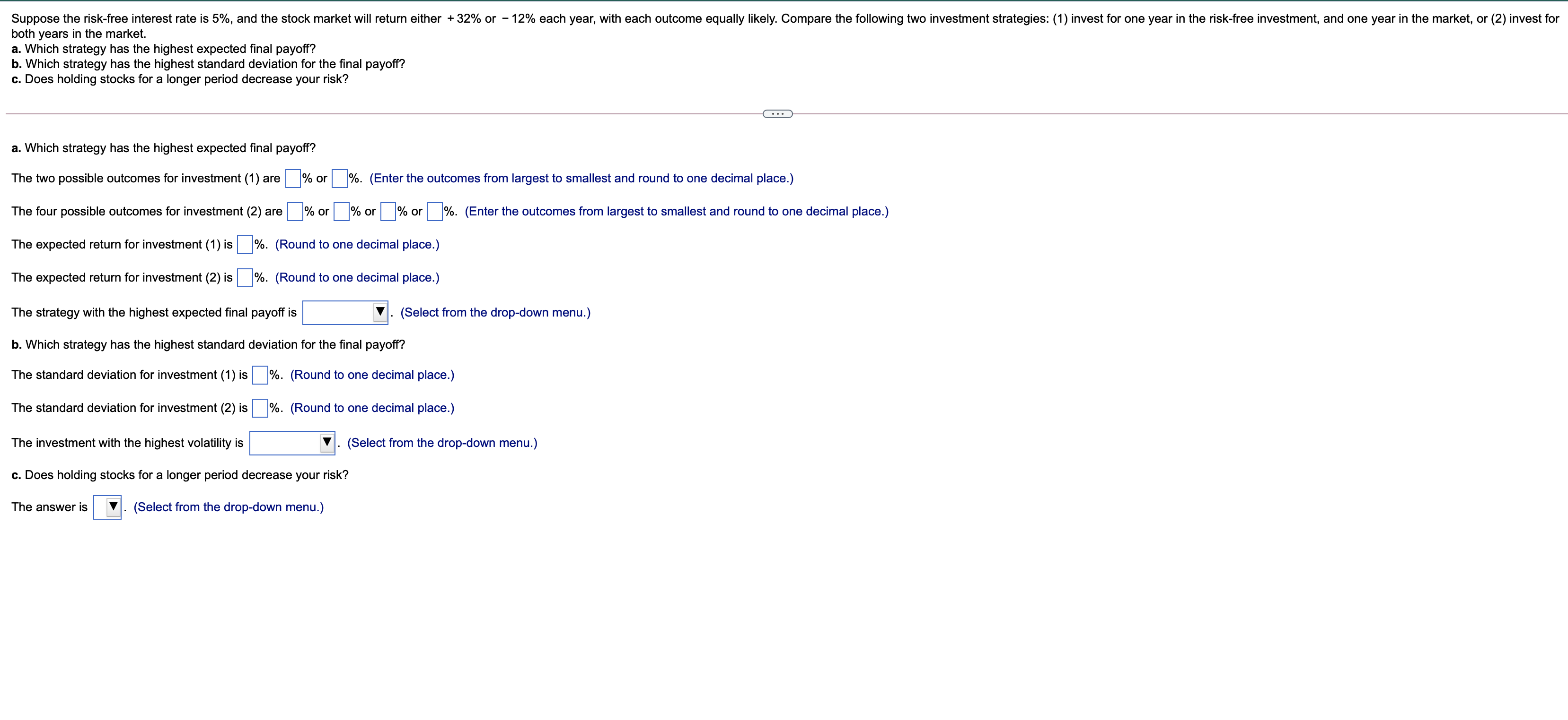 Suppose the risk-free interest rate is 5%, and