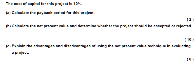 2. Melati Son.Bhd. is taking into consideration a