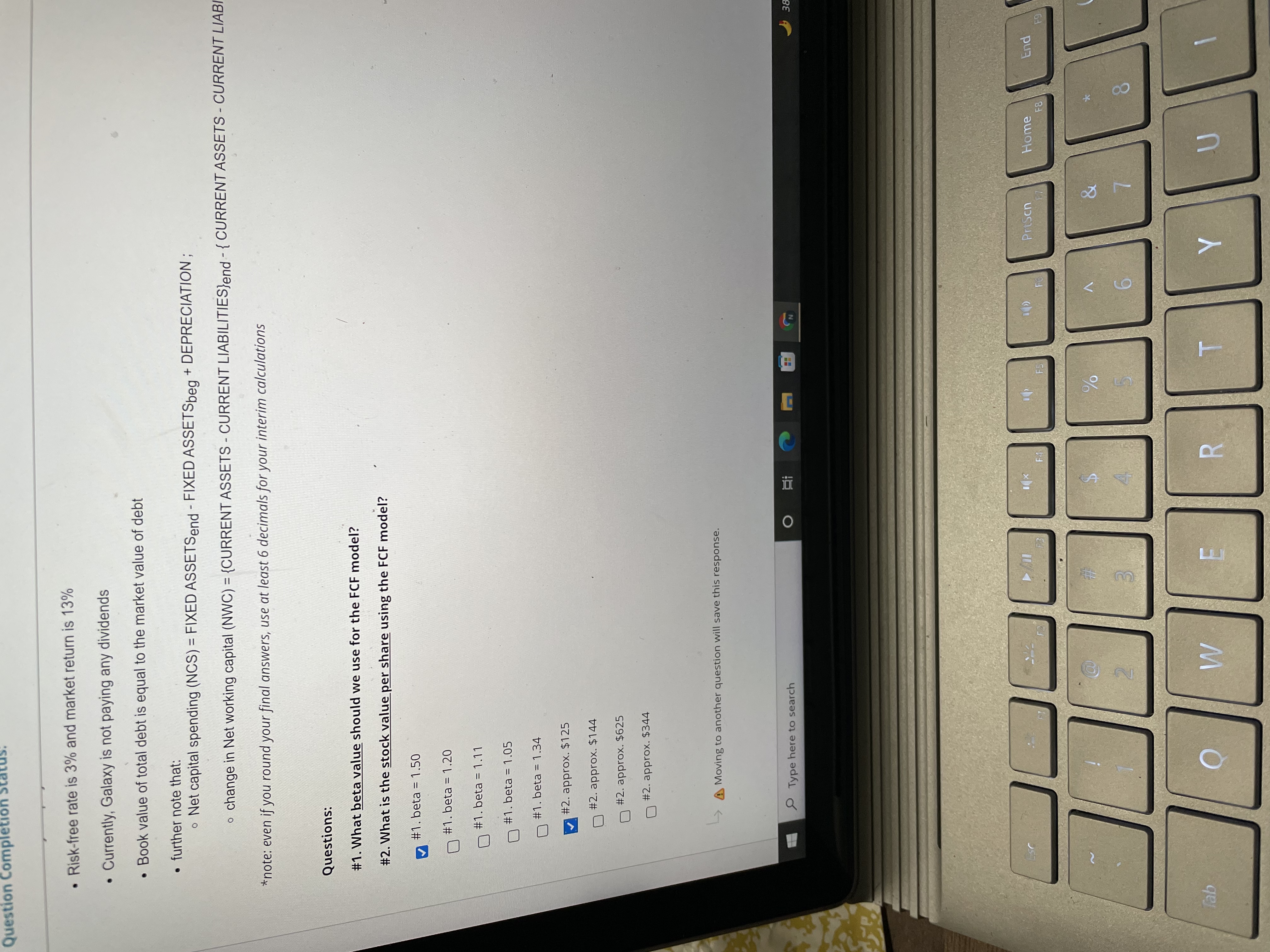 Remaining Time: 1 hour, 39 minutes, 54 seconds.