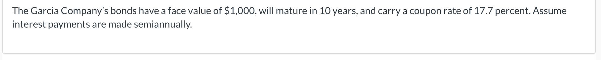 Question 1- (b) What is the value of the bond if