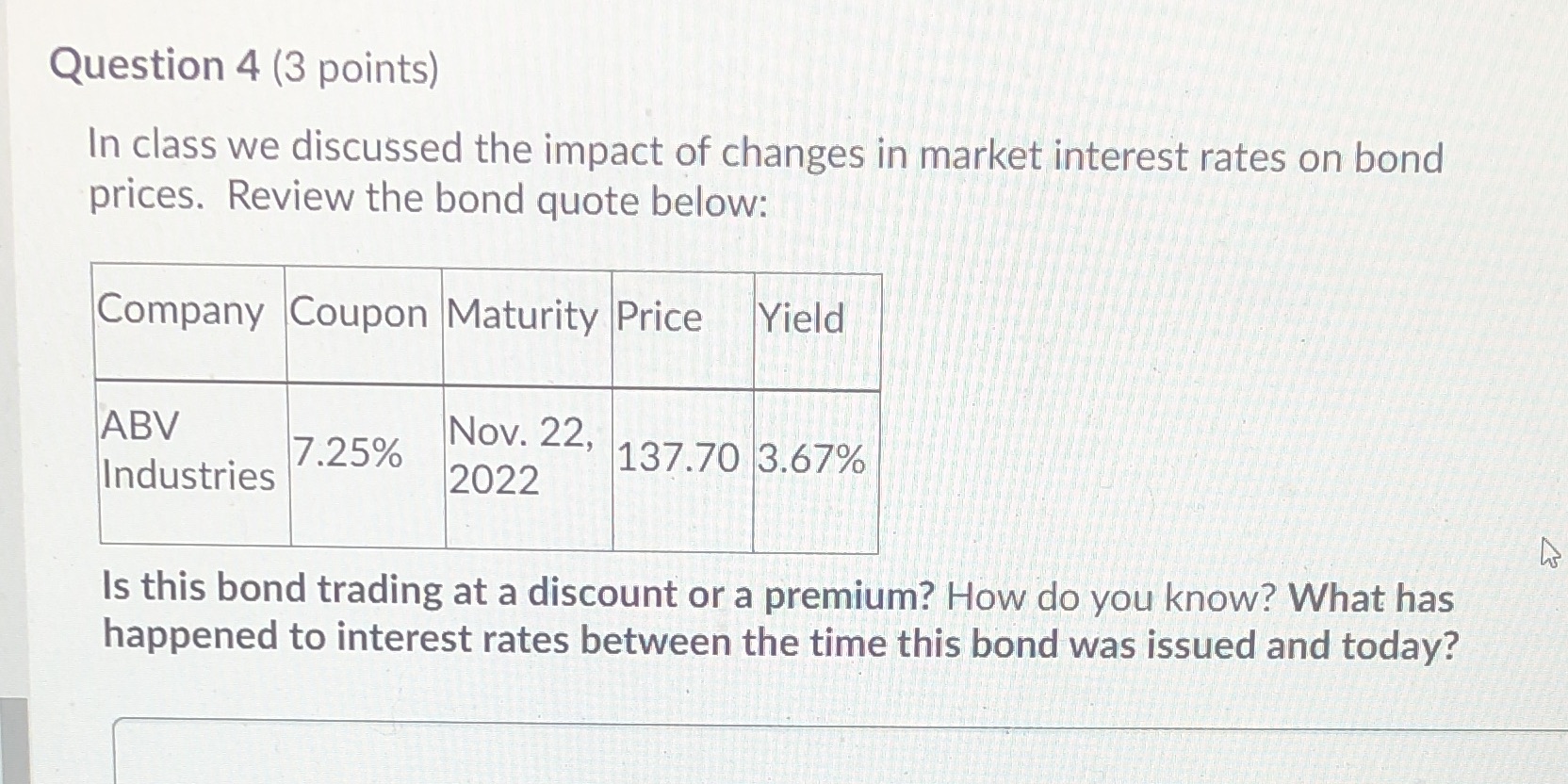 Please help it's urgent Question 4 (3 points) In