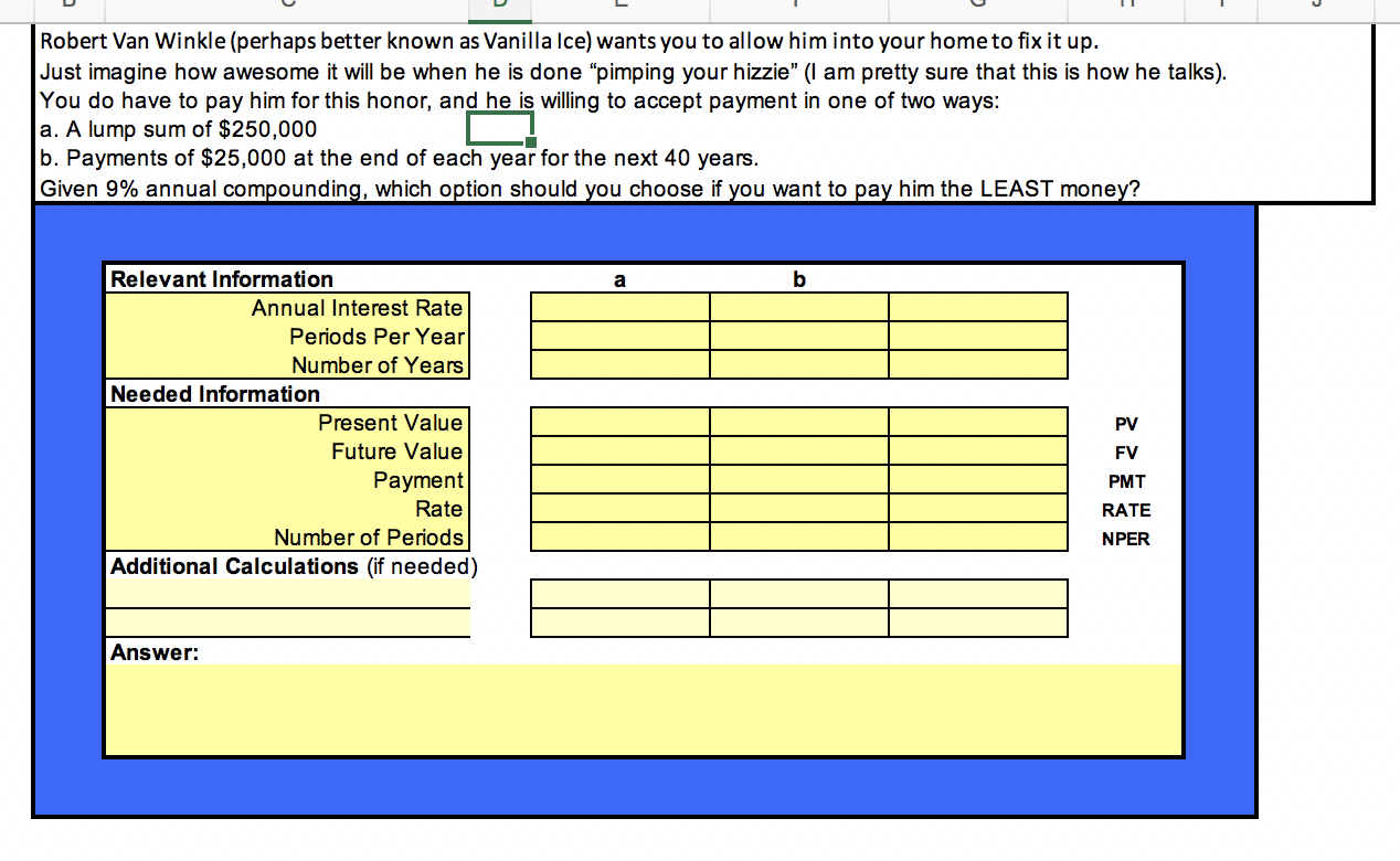 I need this solved please. In the format given