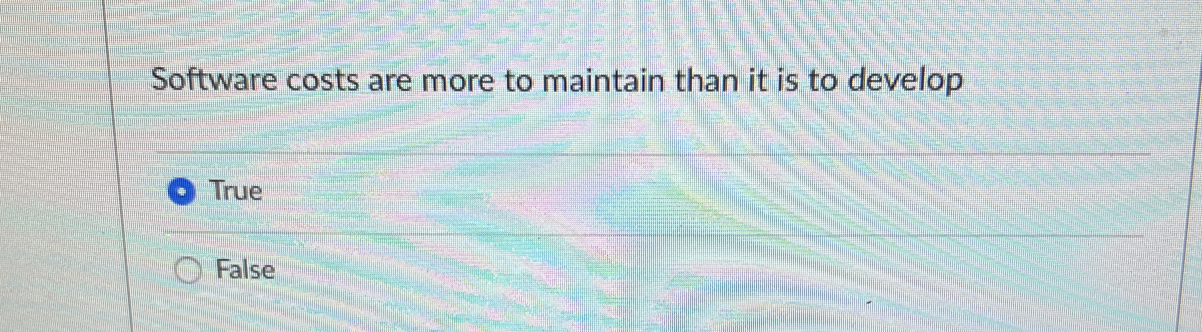 Software costs are more to maintain than it is to