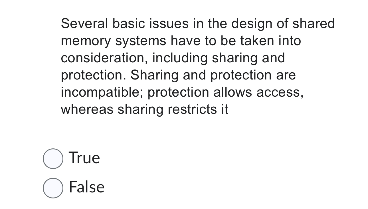Several basic issues in the design of shared