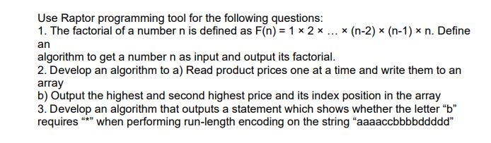 I need help with these raptor programming