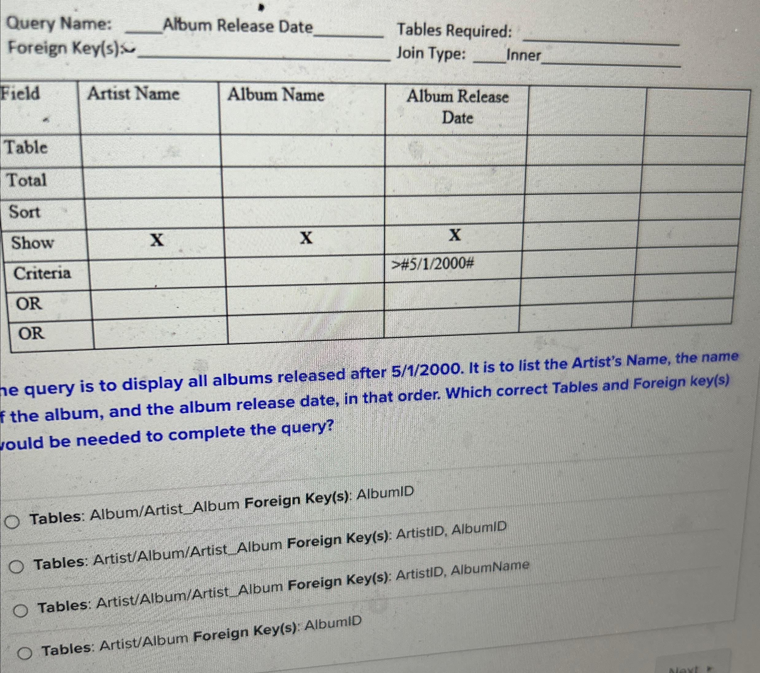 Query Name: q , Album Release Date. q , Foreign