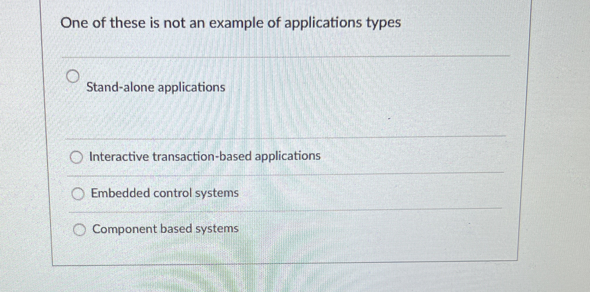 One of these is not an example of applications