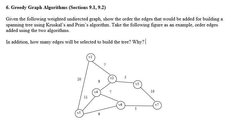 Greedy Graph Algorithms ( Sections 9 . 1 , 9 . 2