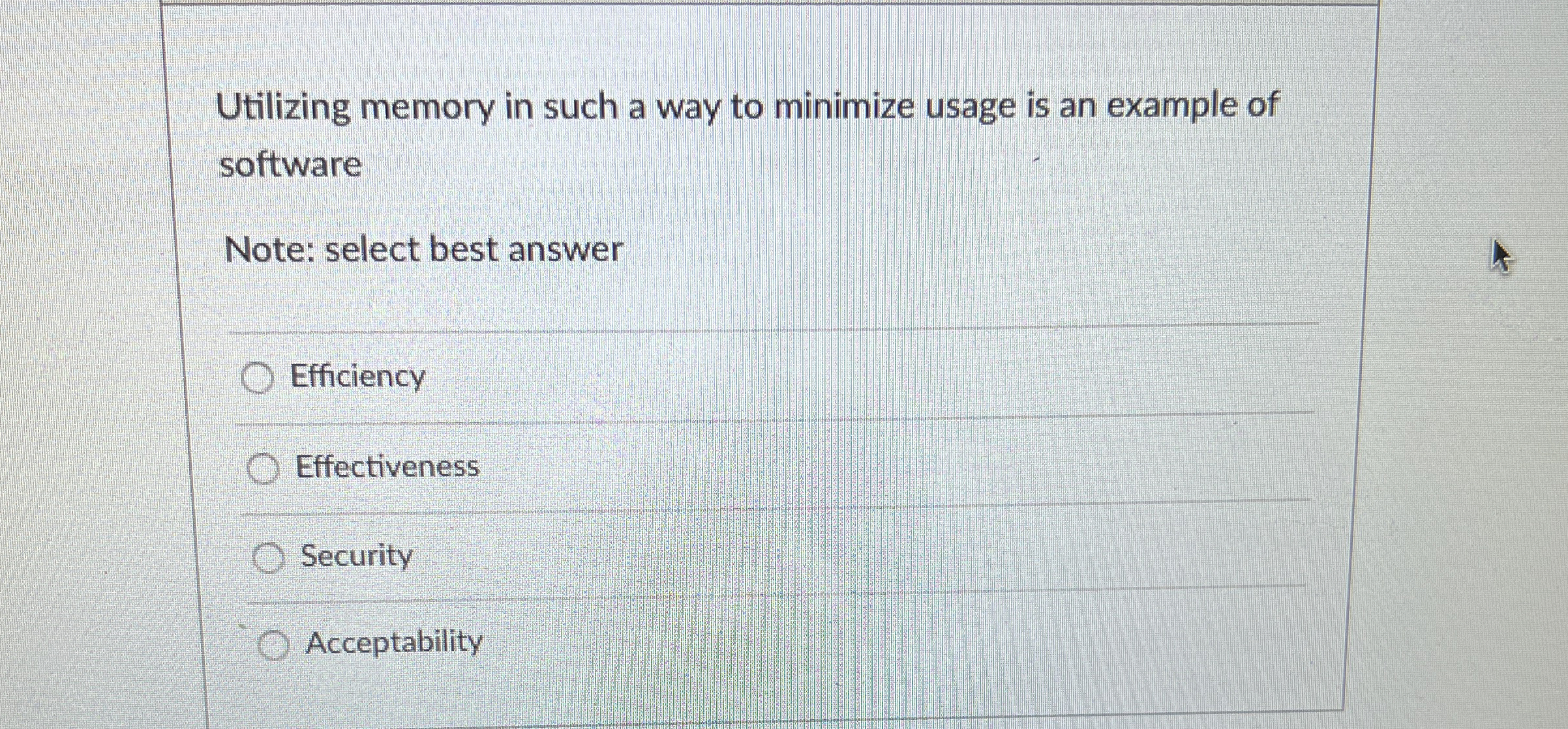 Utilizing memory in such a way to minimize usage
