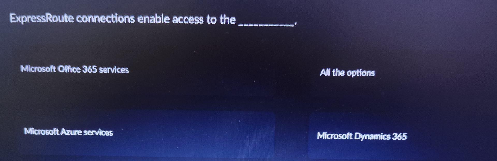 ExpressRoute connections enable access to the q ,