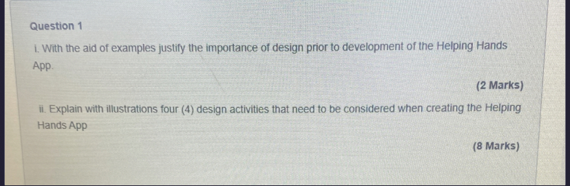Identify and justify five ( 5 ) appropriate