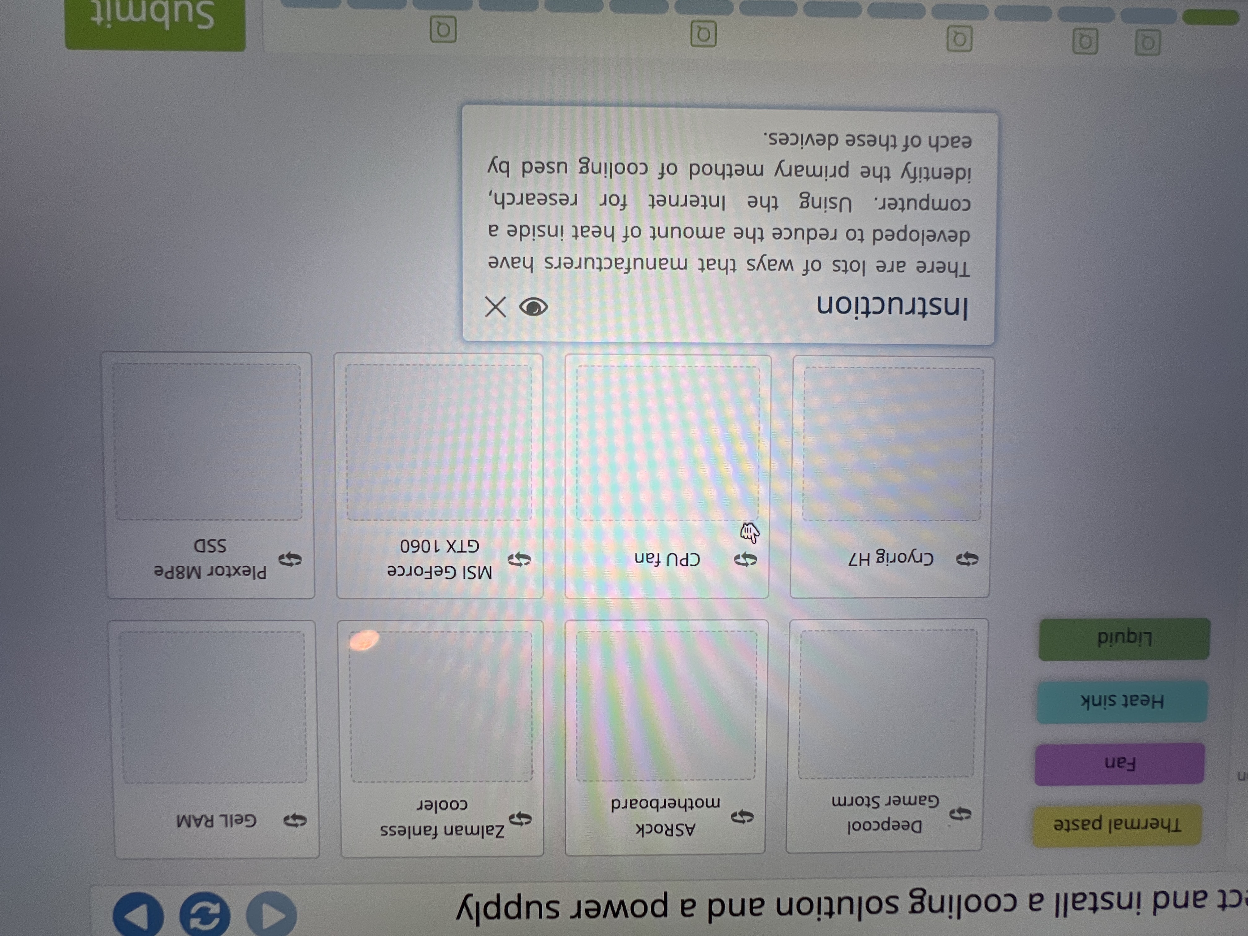 ct and install a cooling solution and a power