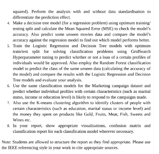 Assignment One This assignment expects you to