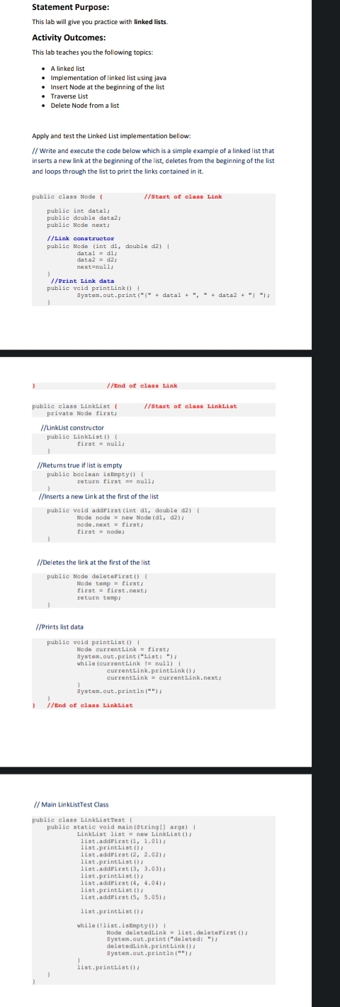 Statement Purpose: This lab will give you
