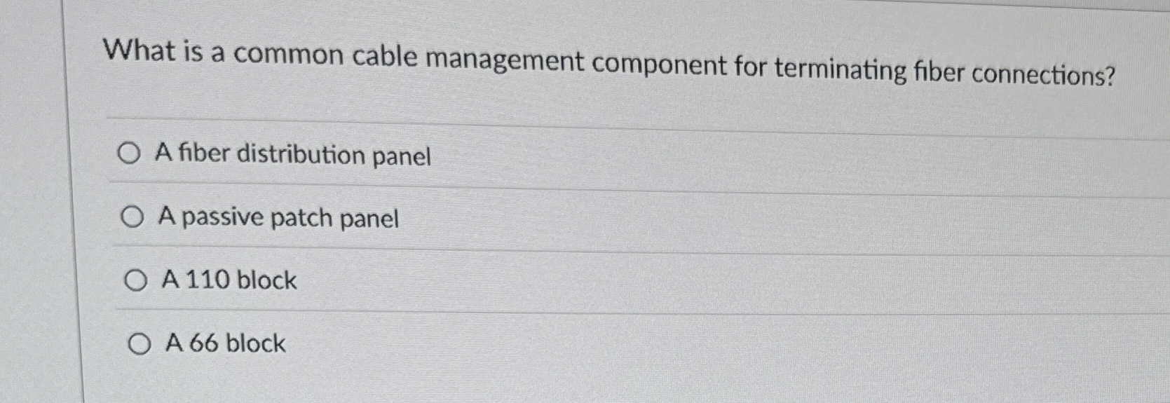 What is a common cable management component for