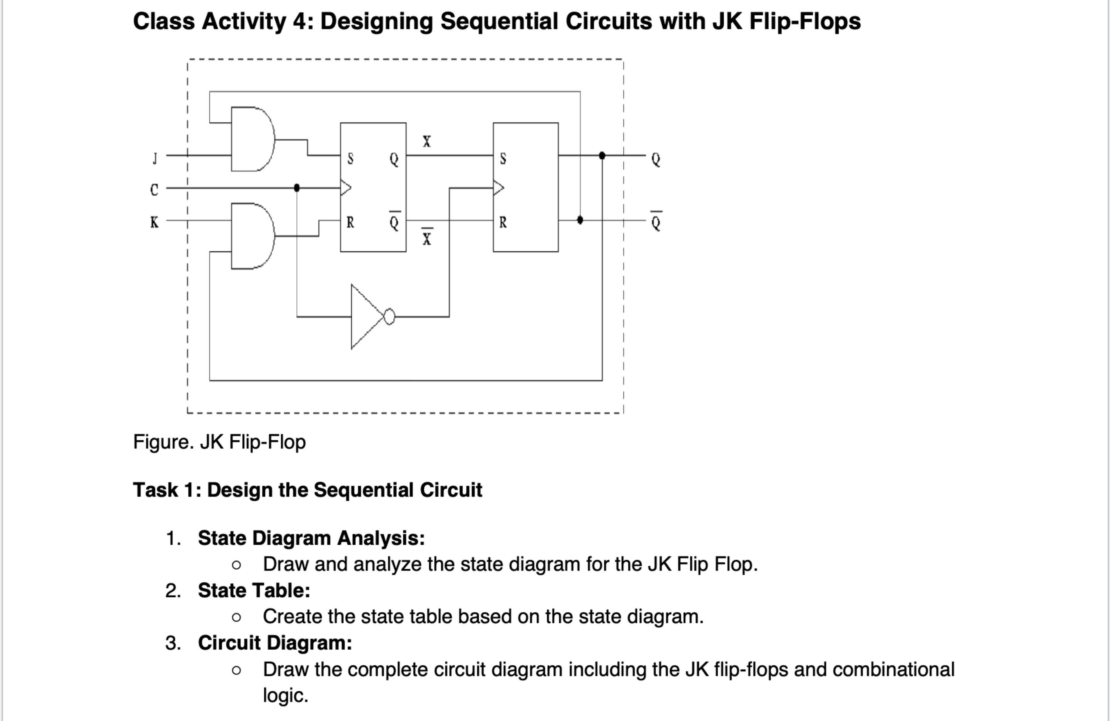 Class Activity 4 : Designing Sequential Circuits