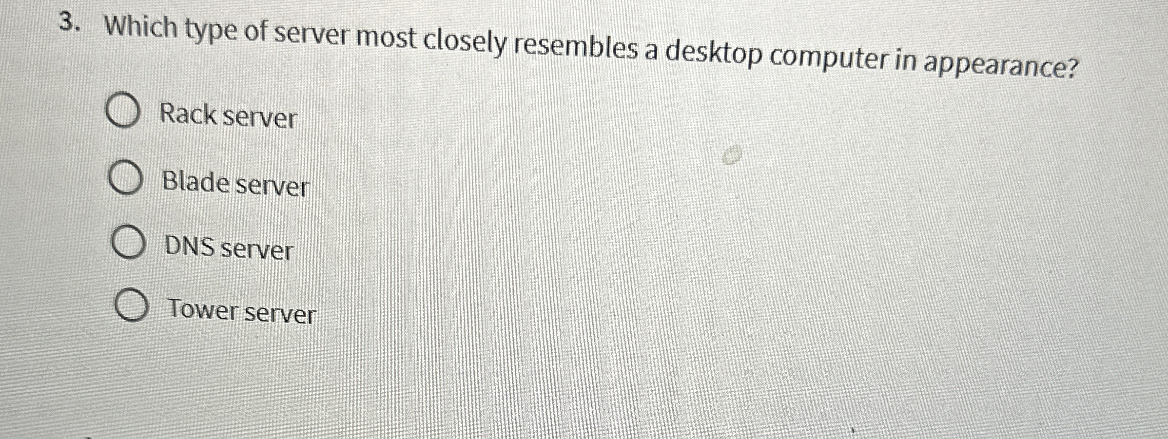 Which type of server most closely resembles a