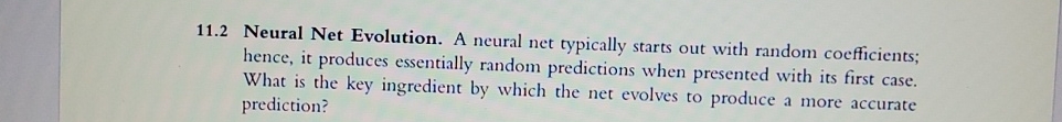 1 1 . 2 Neural Net Evolution. A neural net