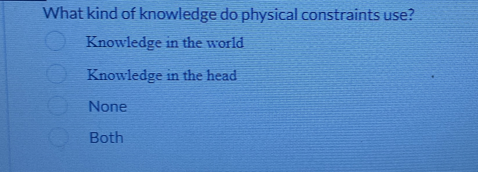 What kind of knowledge do physical constraints