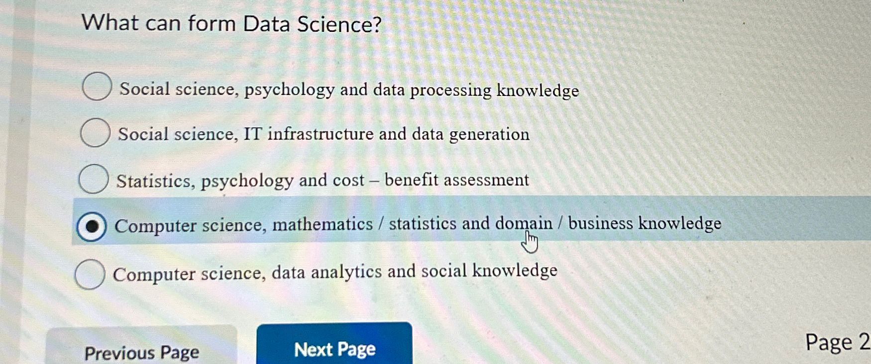 What can form Data Science? Social science,