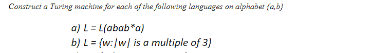 Please DRAW, no exception. Construct a Turing