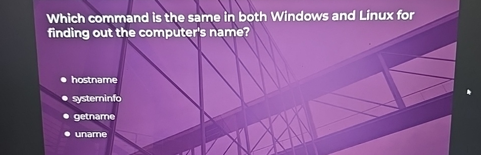 Which command is the same in both Windows and