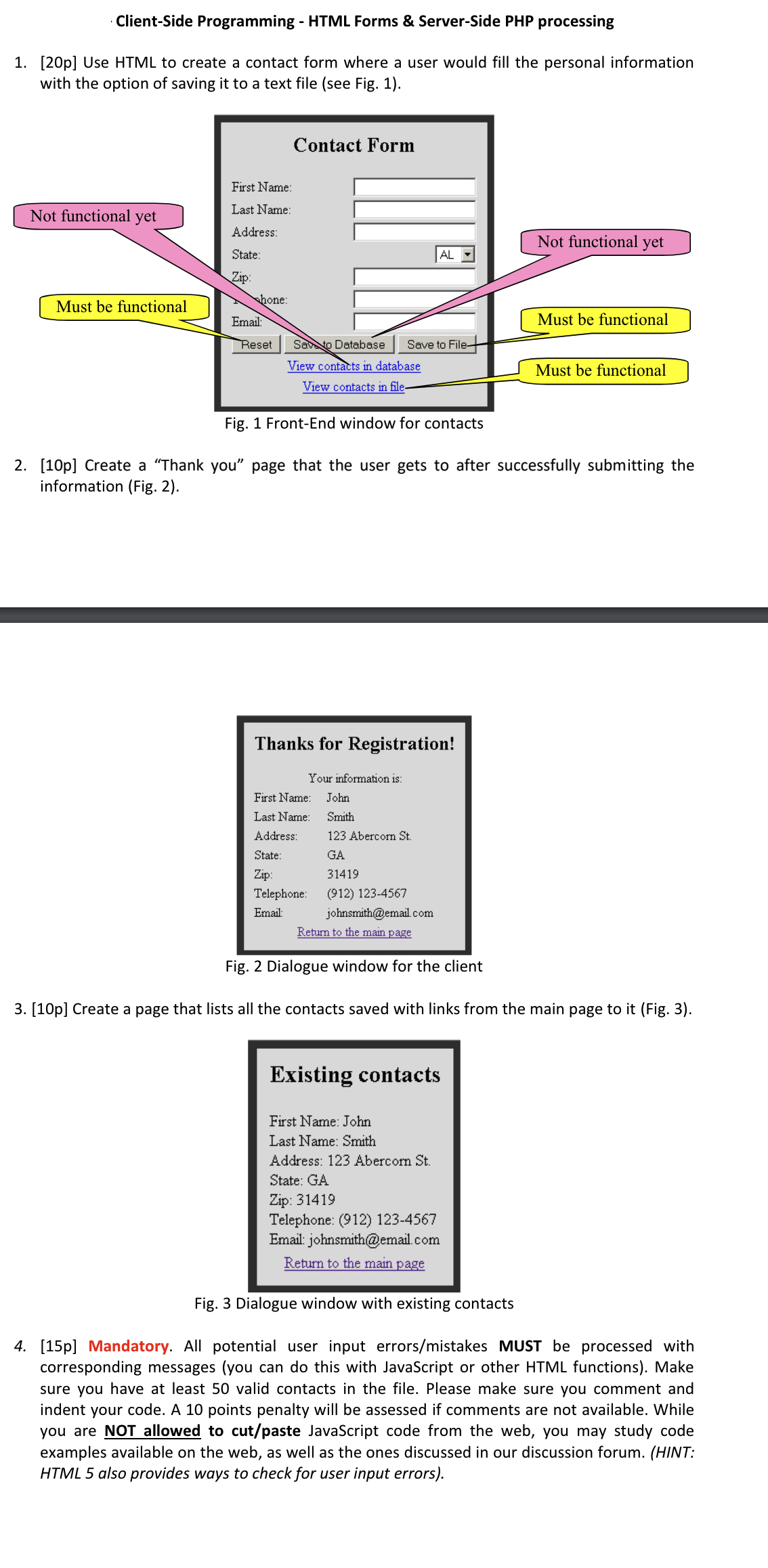 Client - Side Programming - HTML Forms & Server -
