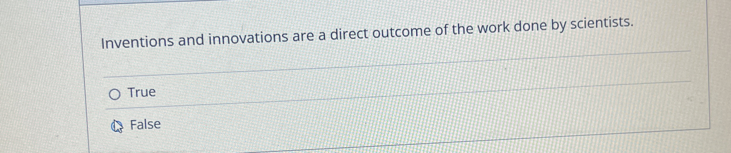 Inventions and innovations are a direct outcome