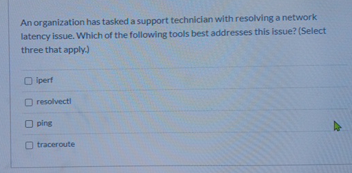 An organization has tasked a support technician