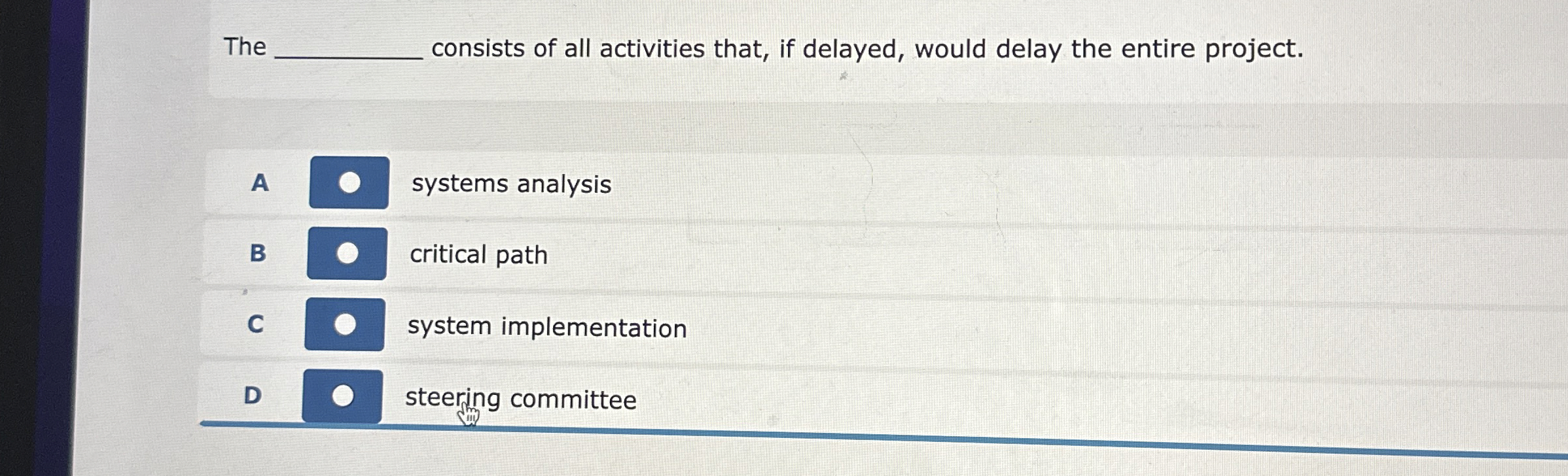 The q , consists of all activities that, if