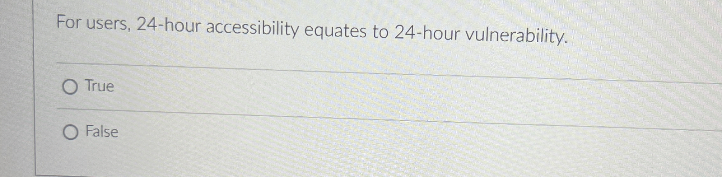 For users, 2 4 - hour accessibility equates to 2